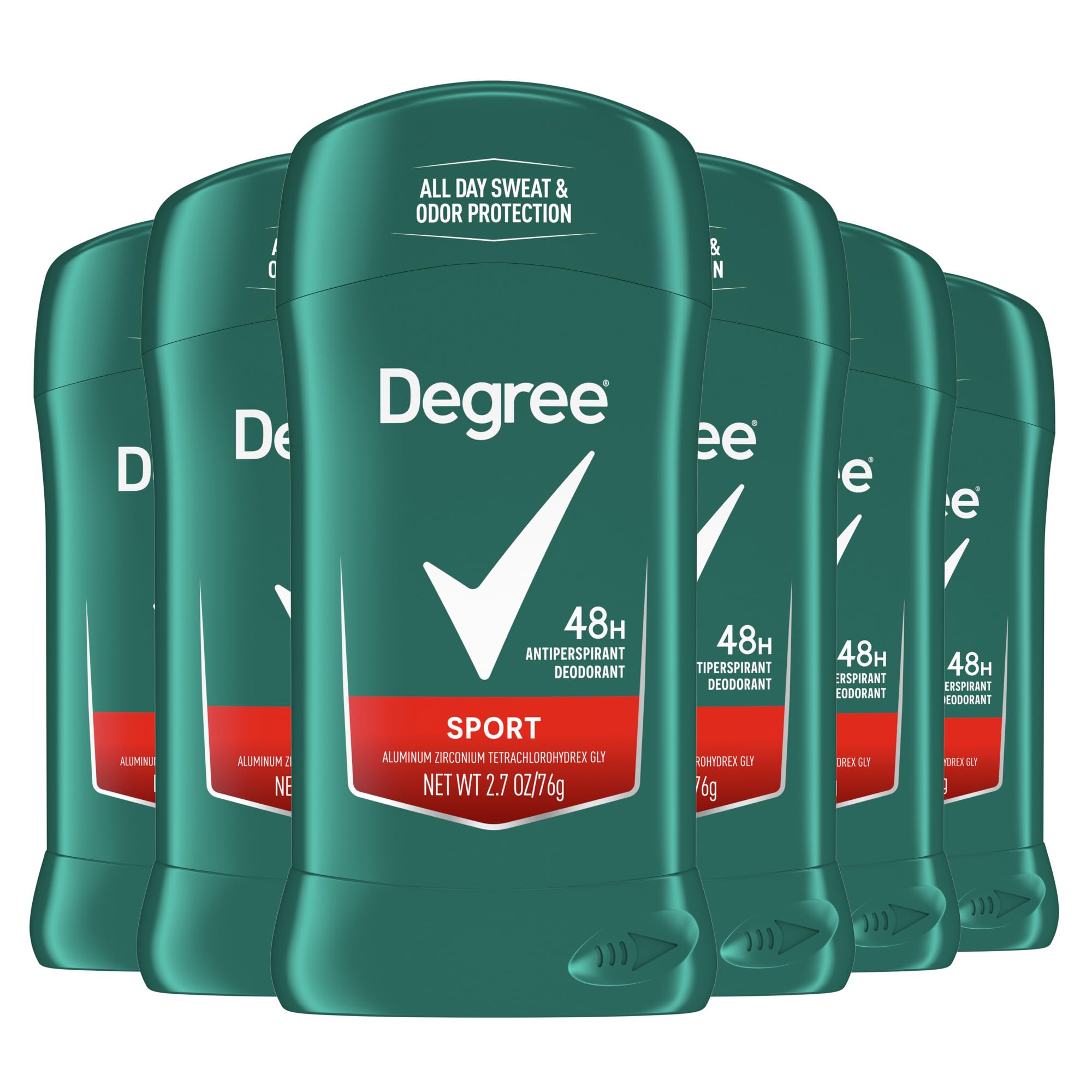 Degree Men Original Protection Antiperspirant Deodorant, Sport, 2.7 oz pack of 6