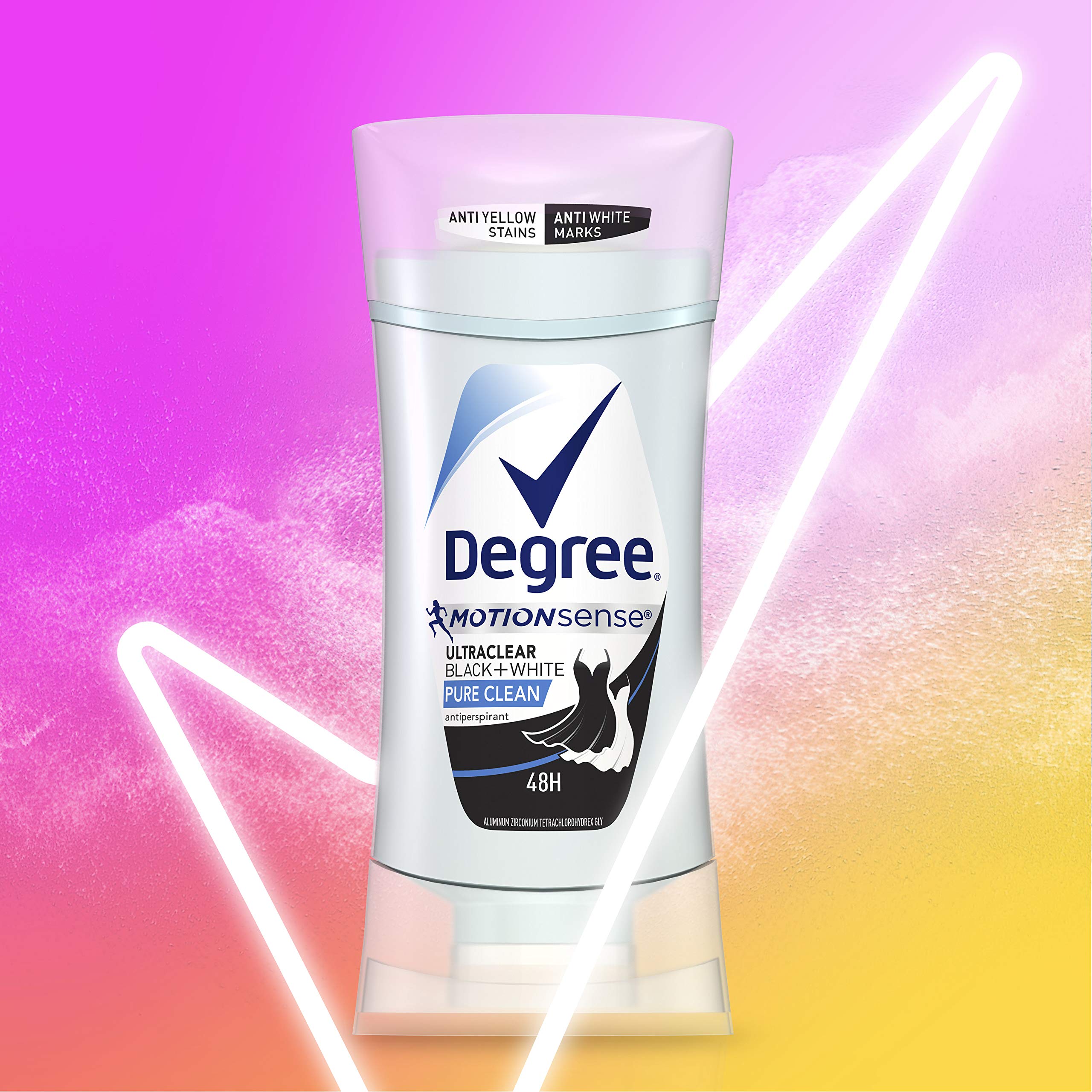 Degree UltraClear Antiperspirant for Women Protects from Deodorant Stains Pure Clean Deodorant for Women 2.6 oz