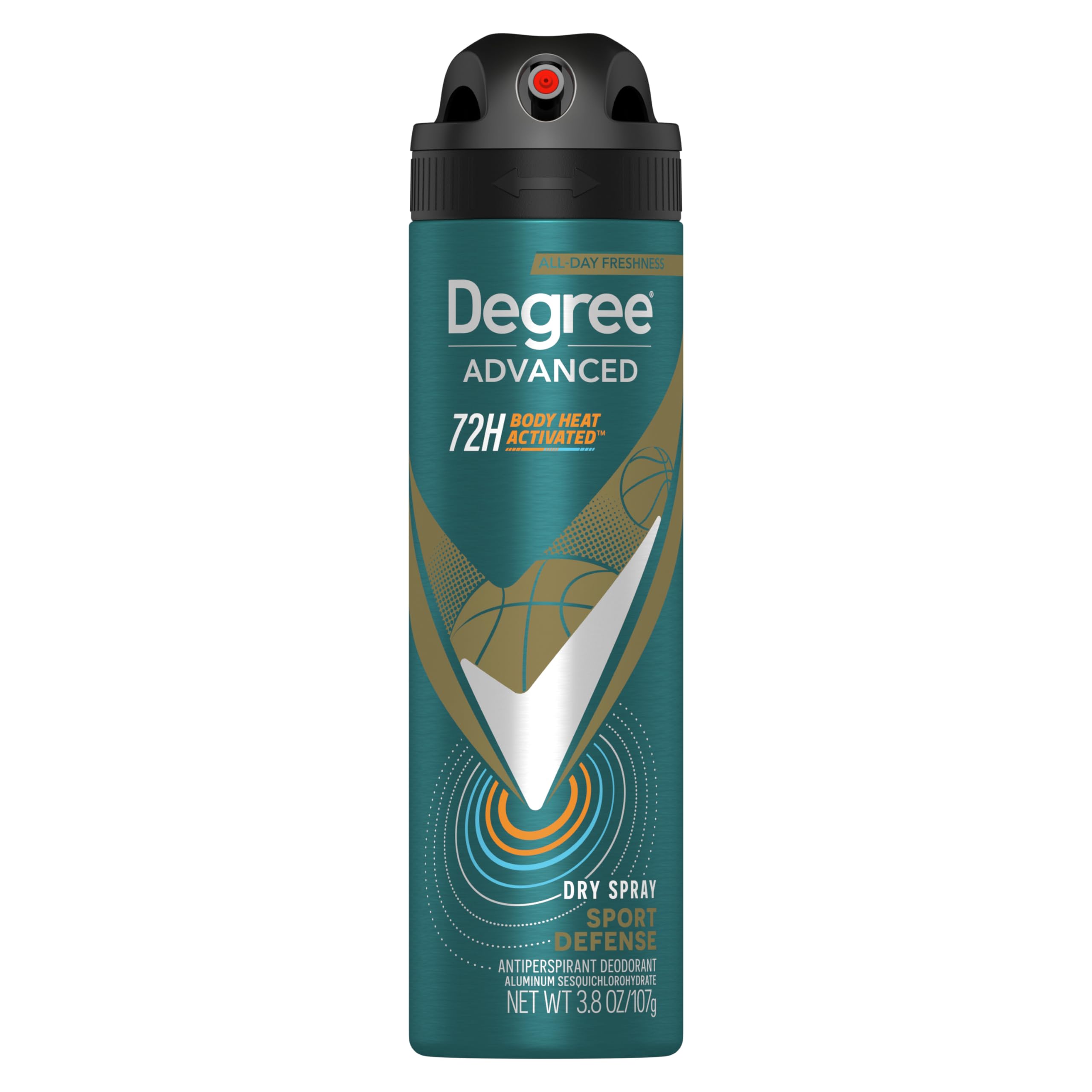 Degree Men Antiperspirant Deodorant Dry Spray Sport Defense 72-Hour Sweat and Odor Protection Deodorant For Men With Body Heat Activated Technology 3.8 oz