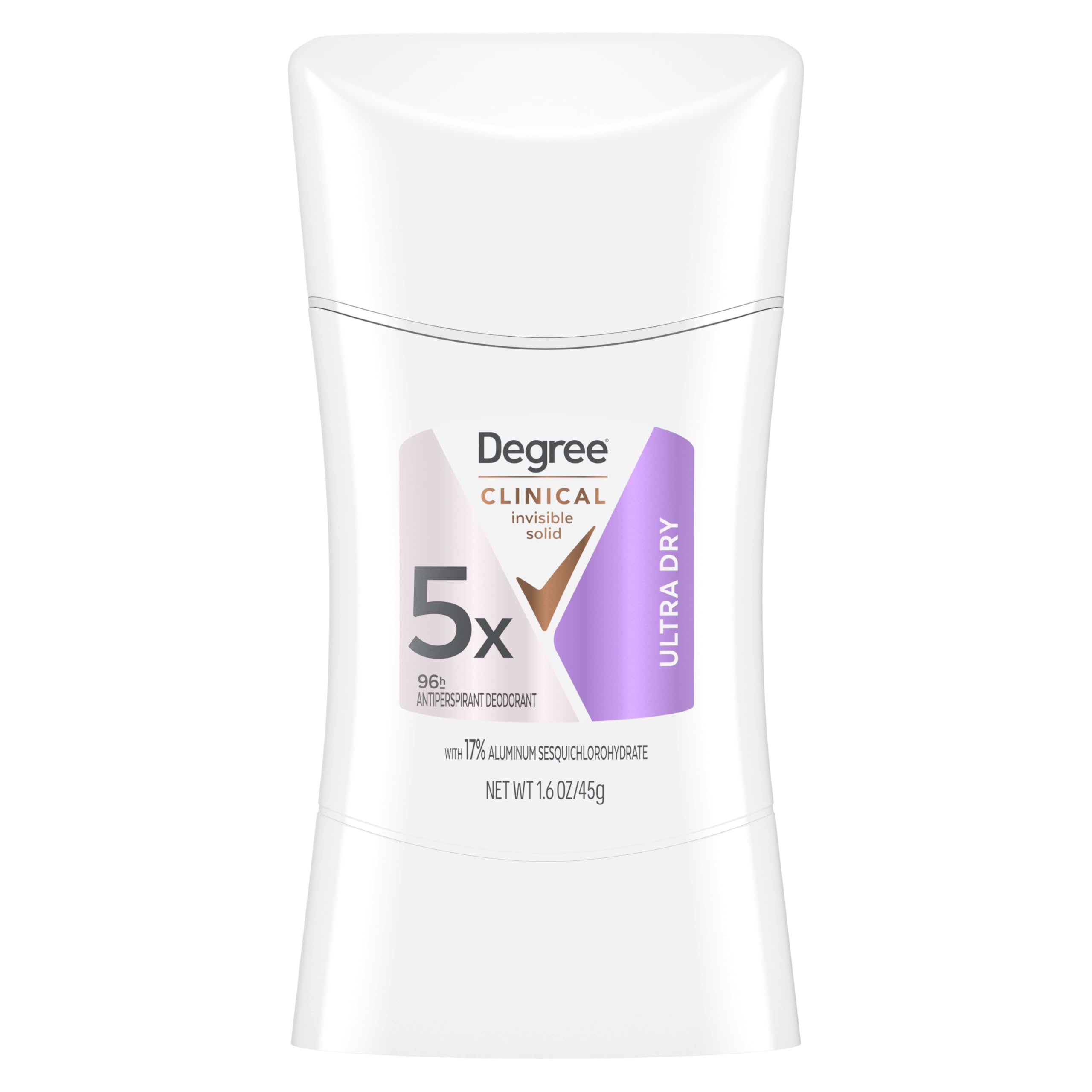 Degree Men Invisible Solid Deordorant Ultra Dry for 96 Hour sweat and odor protection 5X protection 1.6 OZ