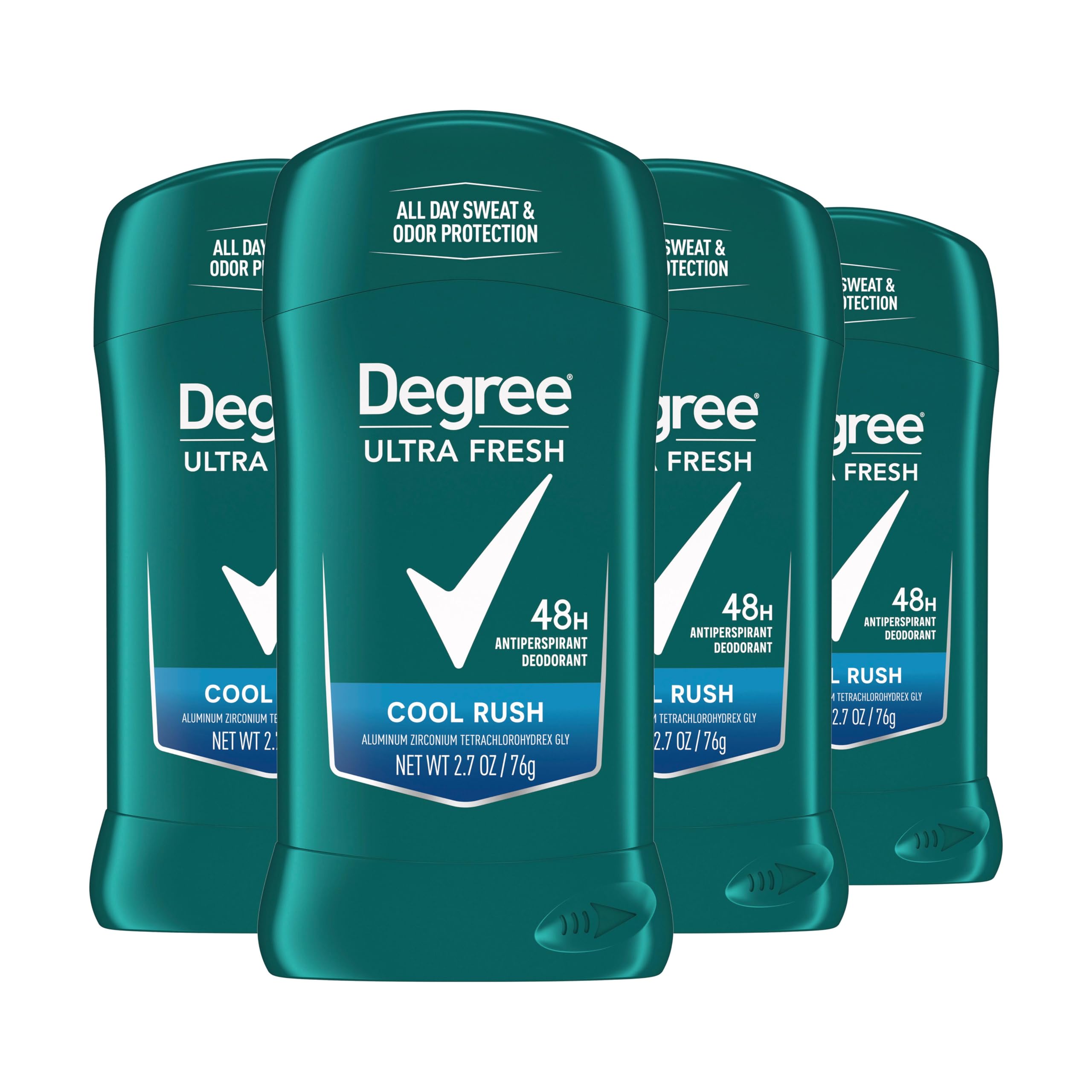 Degree Men Ultra Fresh Antiperspirant Deodorant Stick for Men 4 Pack Cool Rush 2.7 oz