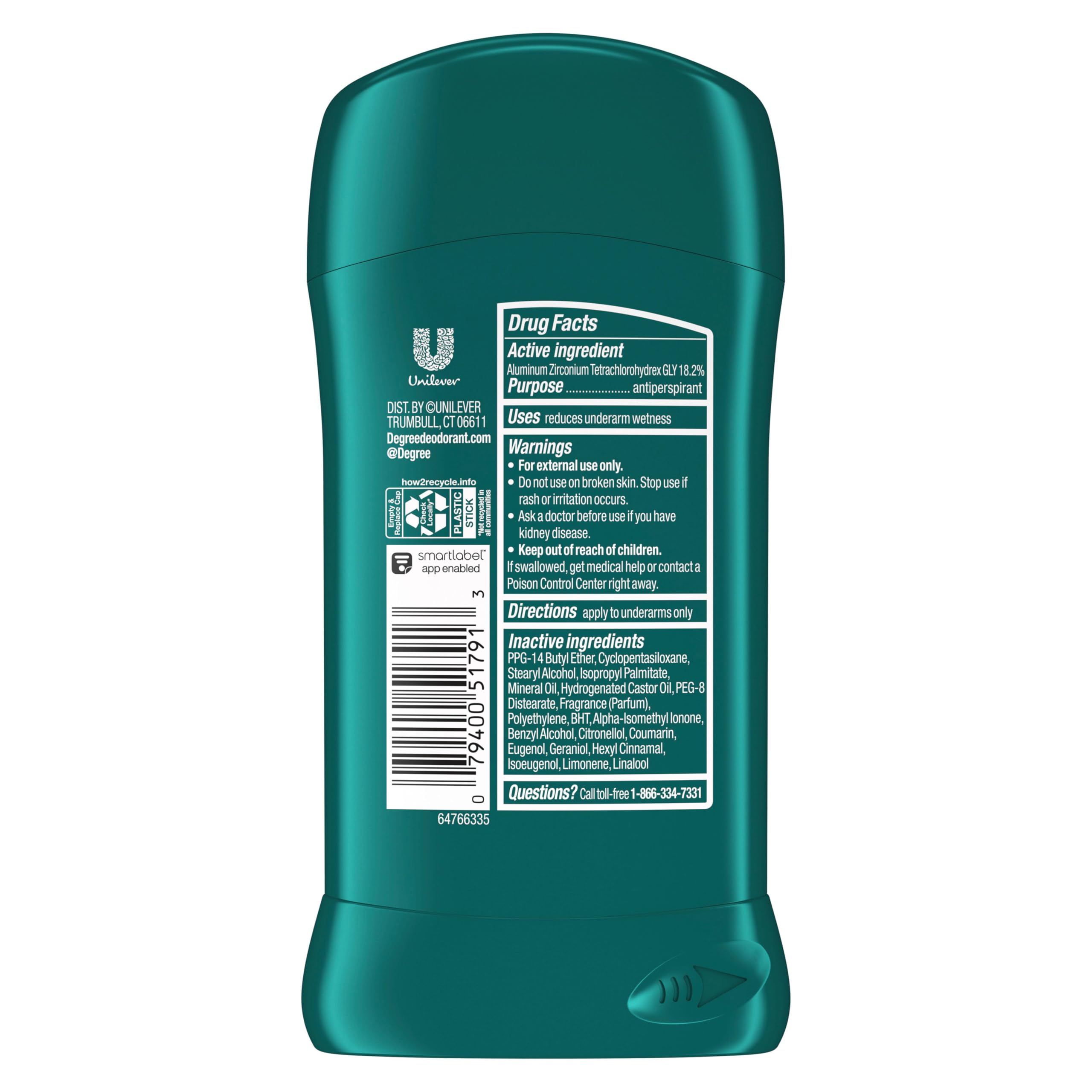 Degree Men Ultra Fresh Antiperspirant Deodorant Stick for Men 4 Pack Cool Rush 2.7 oz