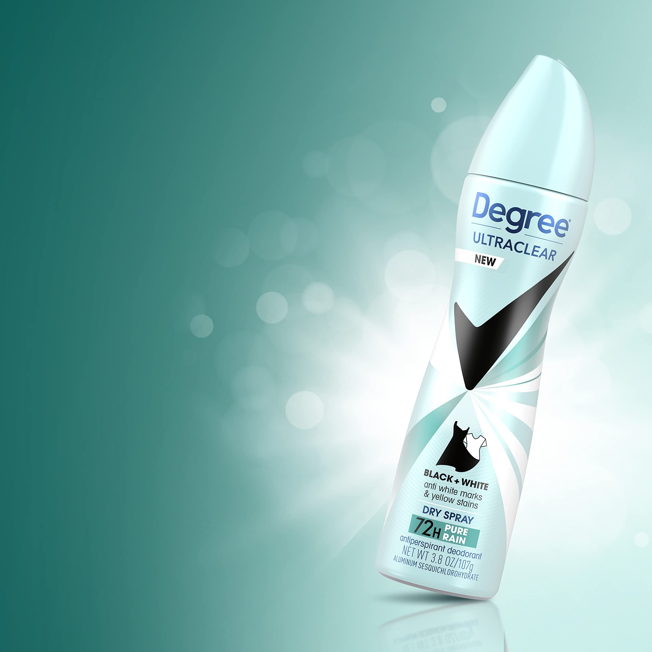 Degree Antiperspirant Deodorant Dry Spray Protects from Deodorant Stains Pure Rain Deodorant for Women 3.8 oz