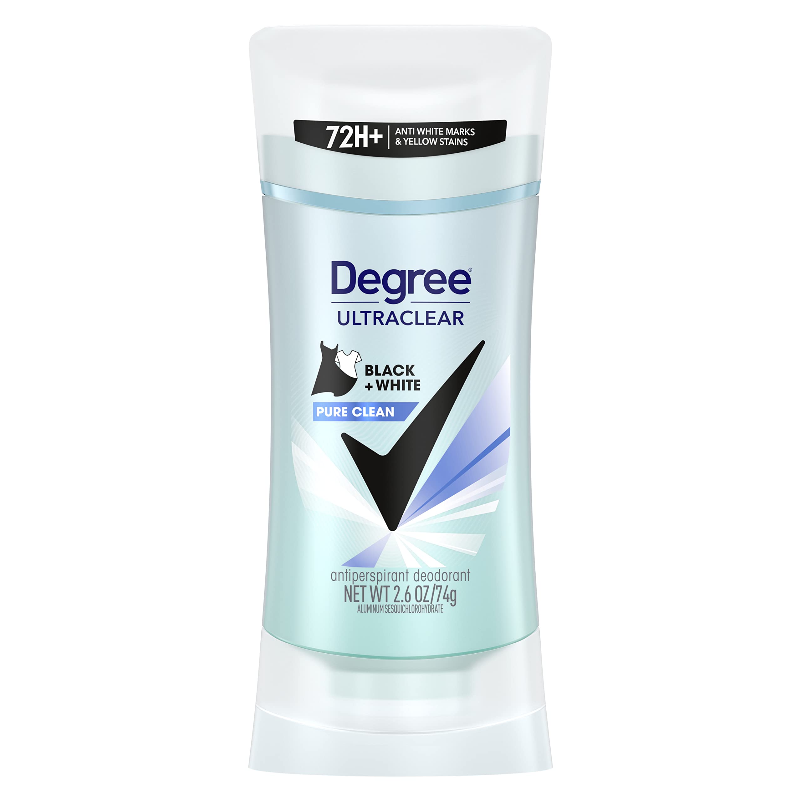 Degree Antiperspirant for Women Protects from Deodorant Stains Pure Clean Deodorant for Women 2.6 oz