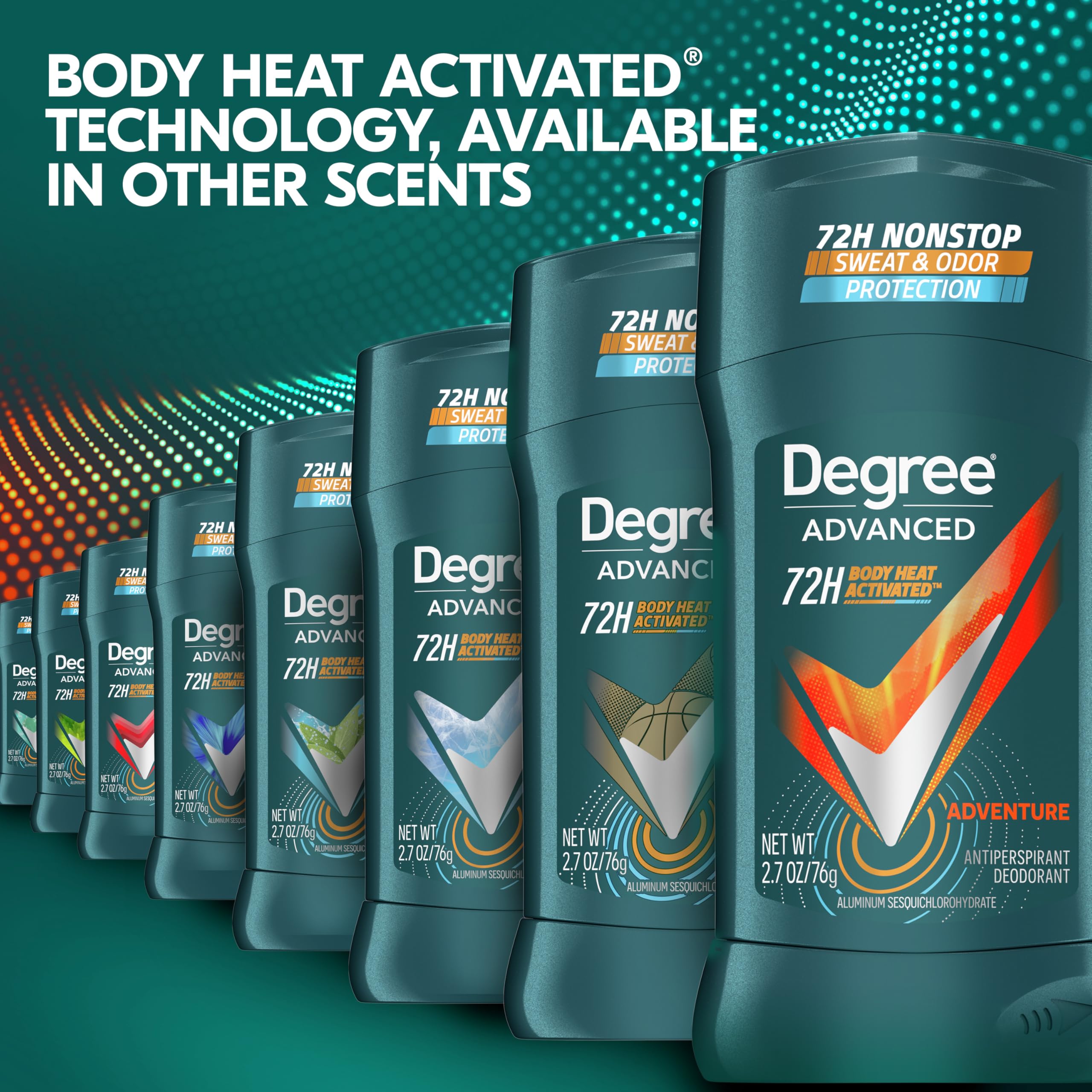 Degree Men Advanced Protection Antiperspirant Deodorant, Adventure, 2.7 oz, 2-Pack